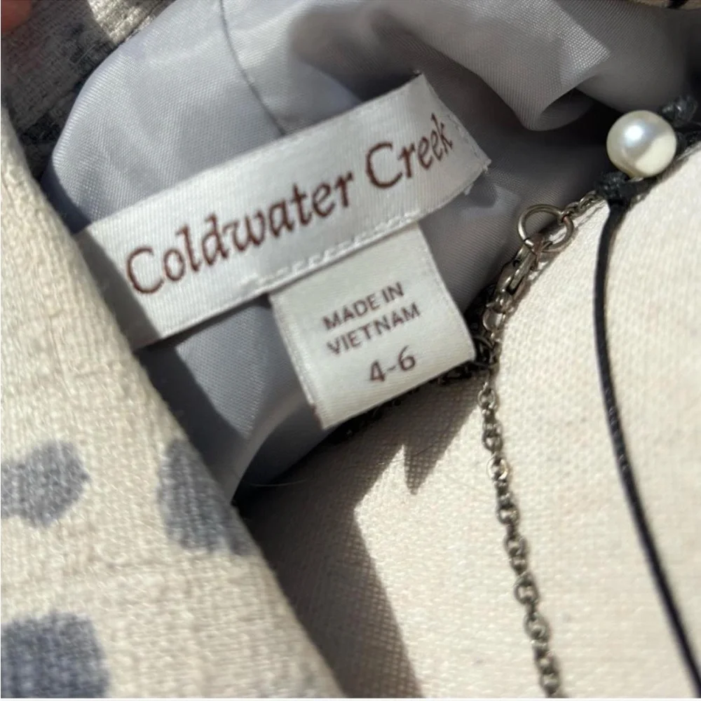 ⭐️3/$12⭐️Coldwater Creek Women's Black and Cream Blazer - Picture 3 of 3